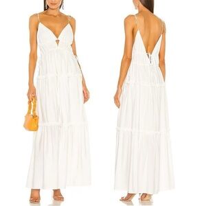 NWT KARINA GRIMALDI White Solana Solid Dress, Size XS